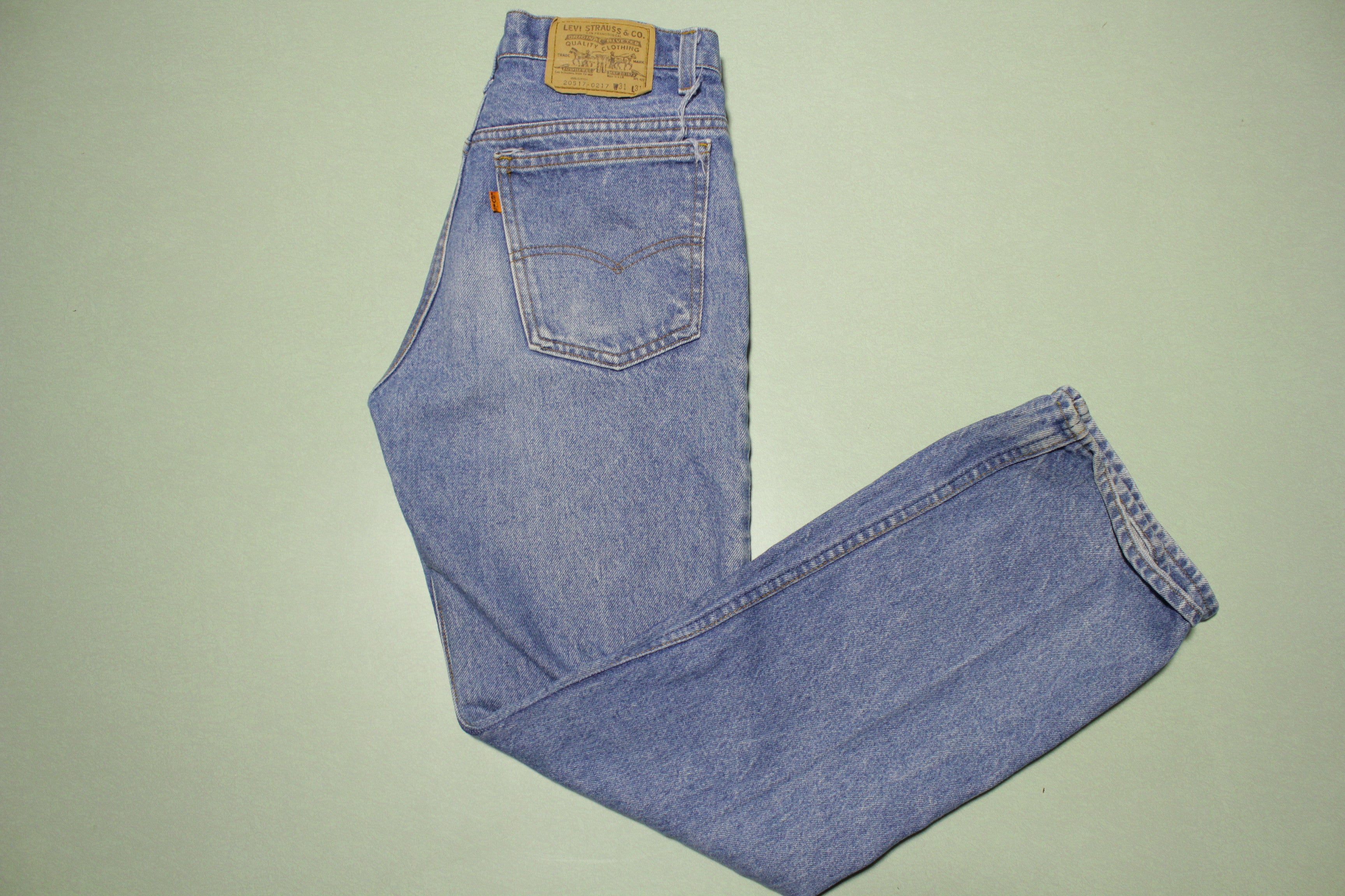 Levis Vintage 80s Orange Tab 517 Faded Denim Jeans Made in USA