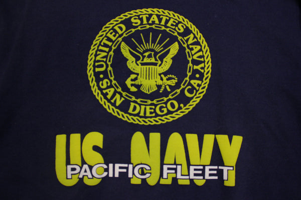 US Navy Pacific Fleet San Diego Signal Made in USA 90s Vintage Crew Neck Sweatshirt