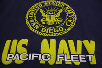 US Navy Pacific Fleet San Diego Signal Made in USA 90s Vintage Crew Neck Sweatshirt