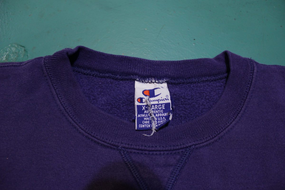 Champion Embroidered 80s Made in USA Vintage Crew Neck Sweatshirt