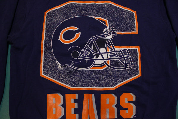 Chicago Bears NFL Football Helmet Made in USA Team Rated 90s Vintage Crew Neck Sweatshirt
