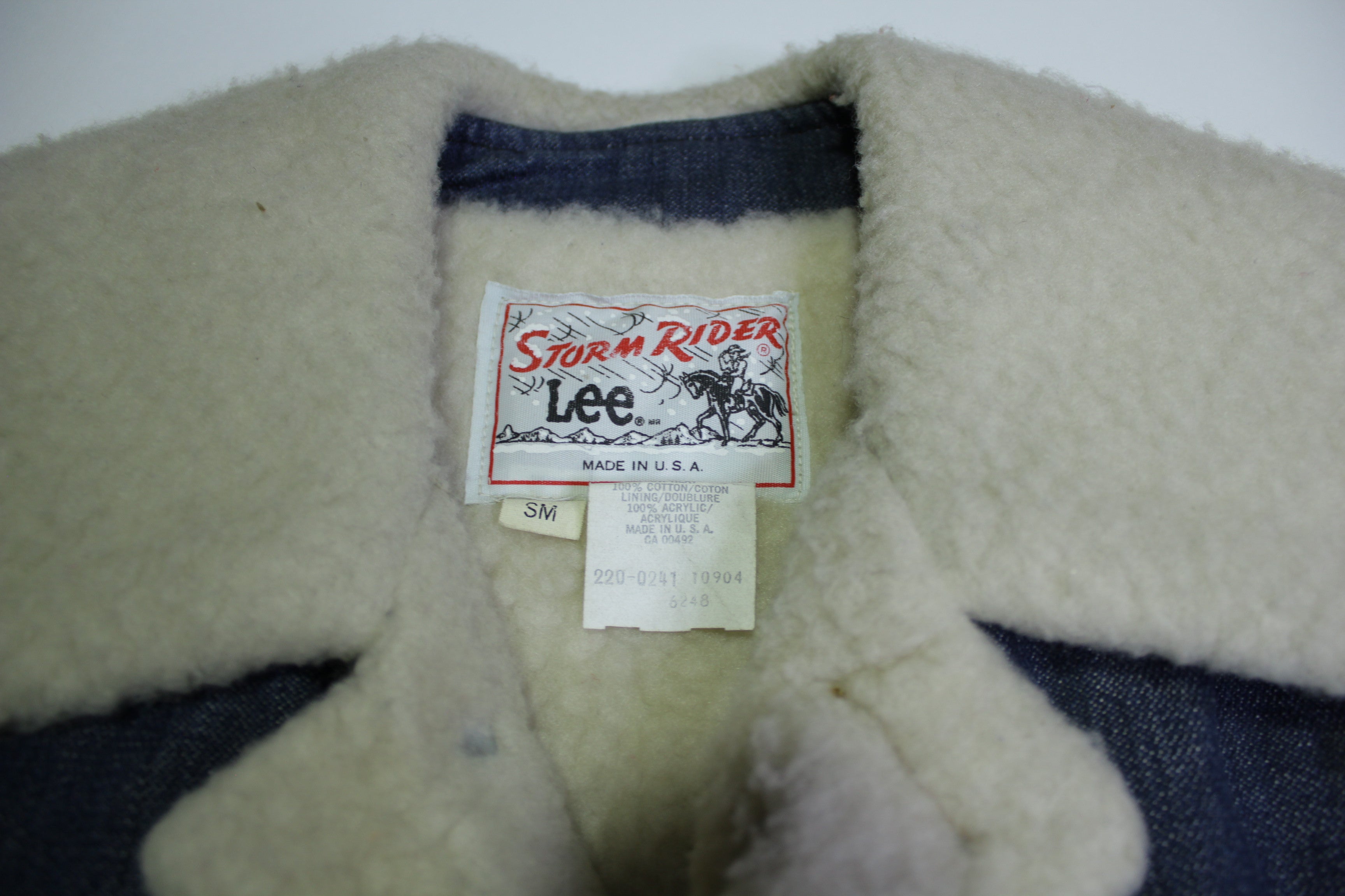 Lee Storm Rider Vintage 70's 220-0241 Sherpa Lined Made in USA