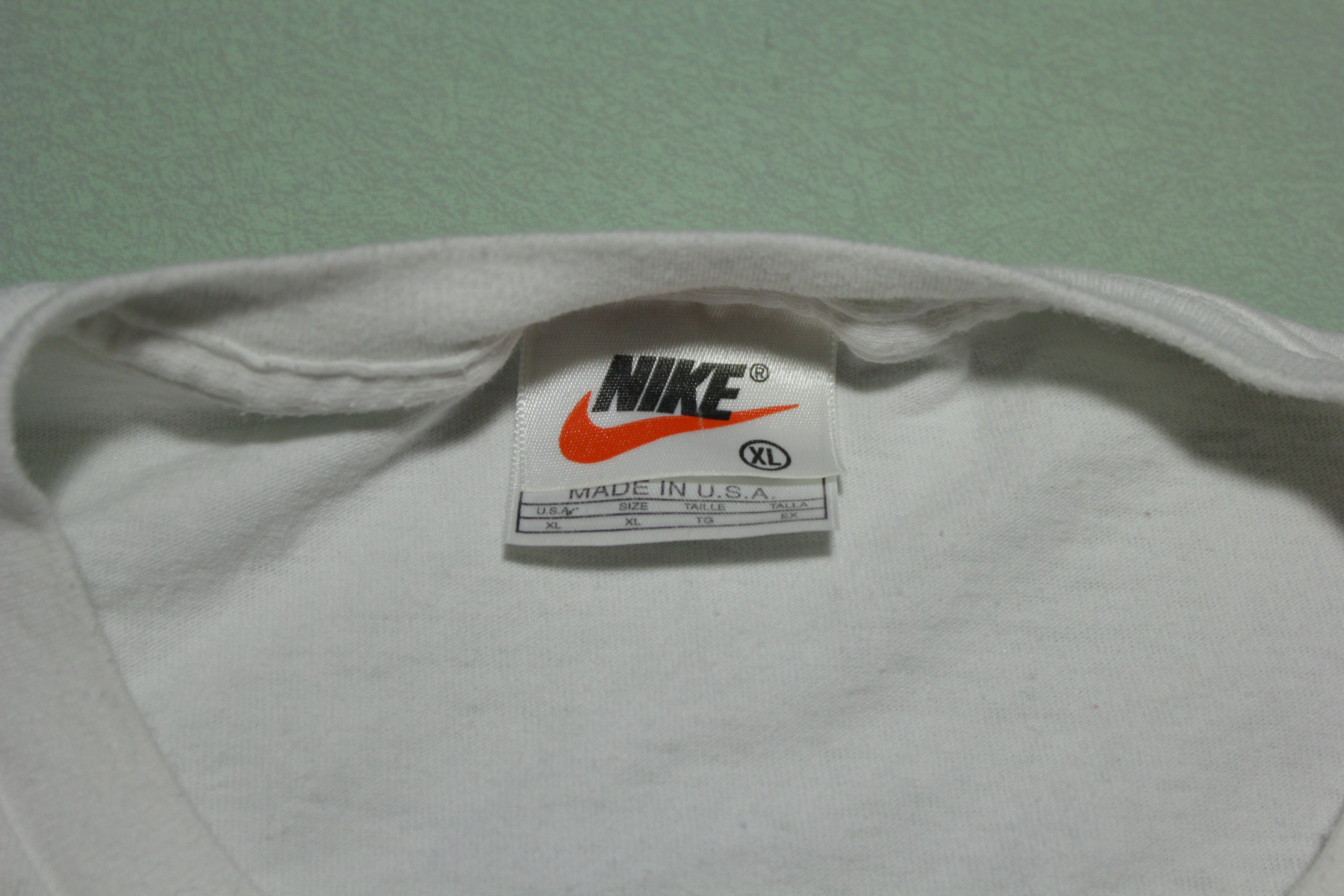 Vintage 1990s Nike White Tag Yellow orders Streetwear Swoosh Logo Check Sweatshirt XXL