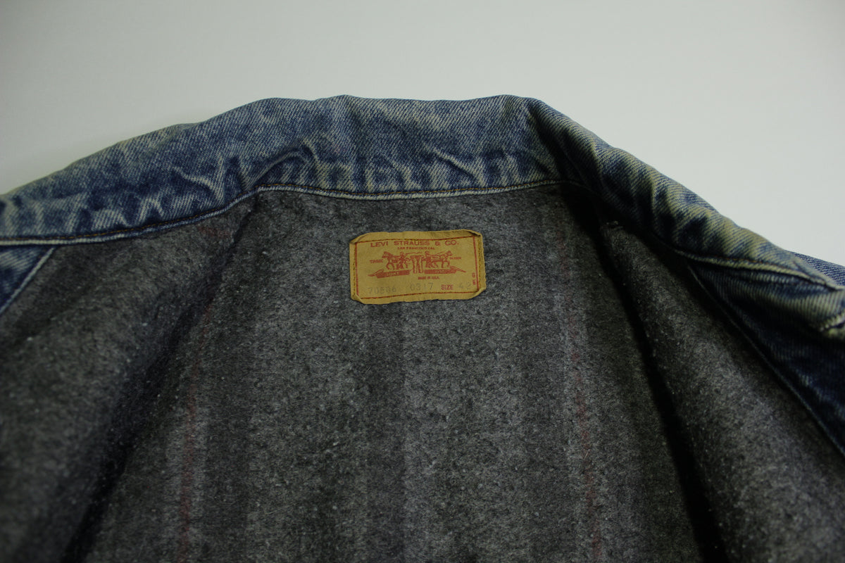 Levis Blanket Lined Vintage 80's 70506 0317 Denim Trucker Jean Jacket