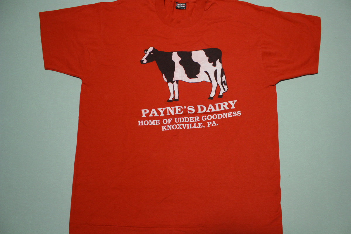Paynes Dairy Knoxville PA Giant Ben Jerrys Cow Vintage T-Shirt
