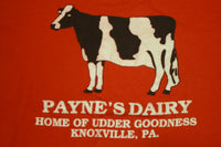 Paynes Dairy Knoxville PA Giant Ben Jerrys Cow Vintage T-Shirt