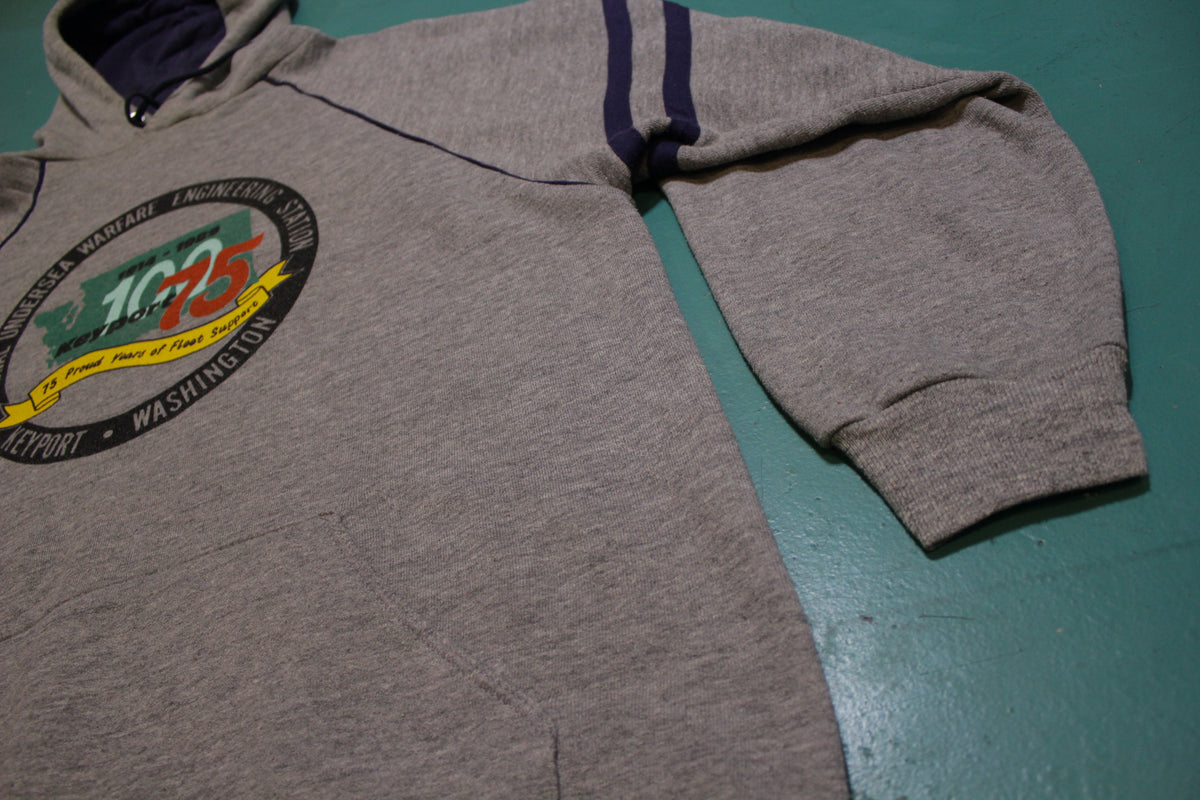 Naval Undersea Warefare Keyport Washington 75 Years 80s Vintage Hoodie Sweatshirt