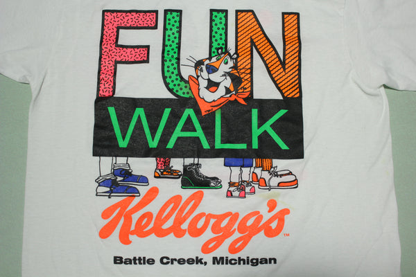 Kellogg's Tony The Tiger Vintage 90's Fun Walk Made in USA T-Shirt