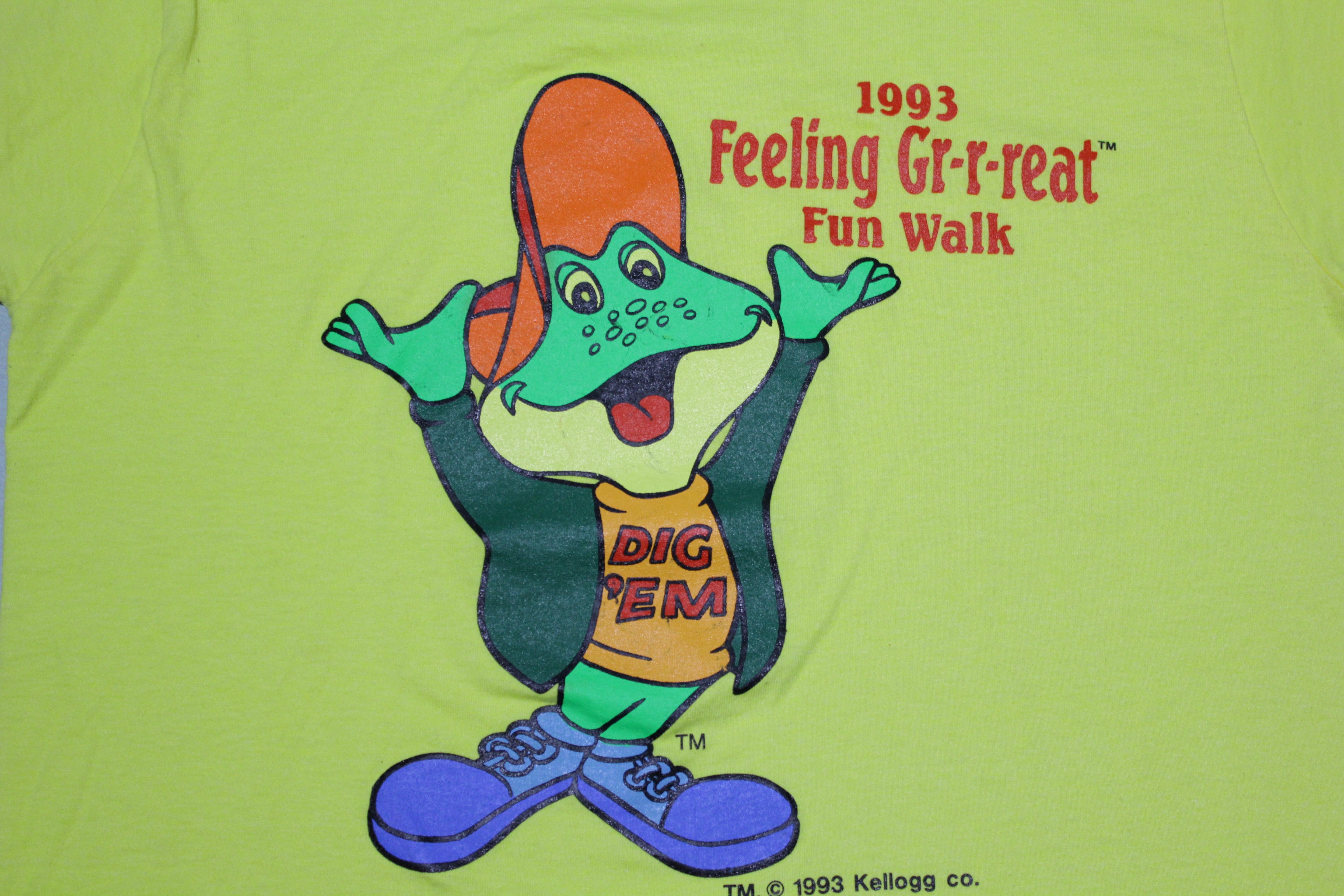 Kellogg's Honey Smacks Dig Em Frog Feeling Great 1993 Cereal T