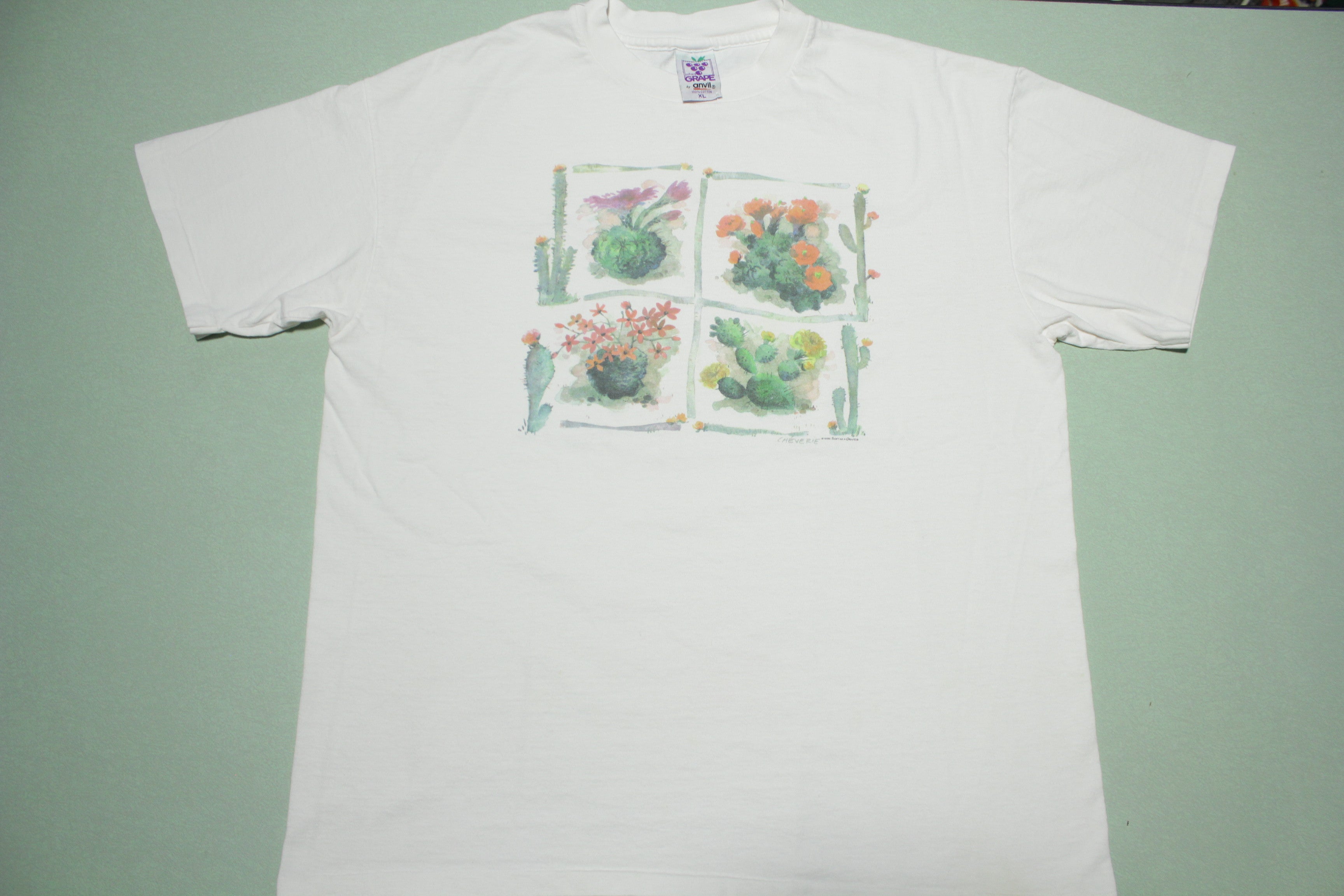 Cheverie Water Color Soft as a Grape Vintage 90s T-Shirt