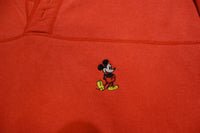 Mickey Mouse Disney Character Fashions USA Made 80's Vintage Henley Sweatshirt