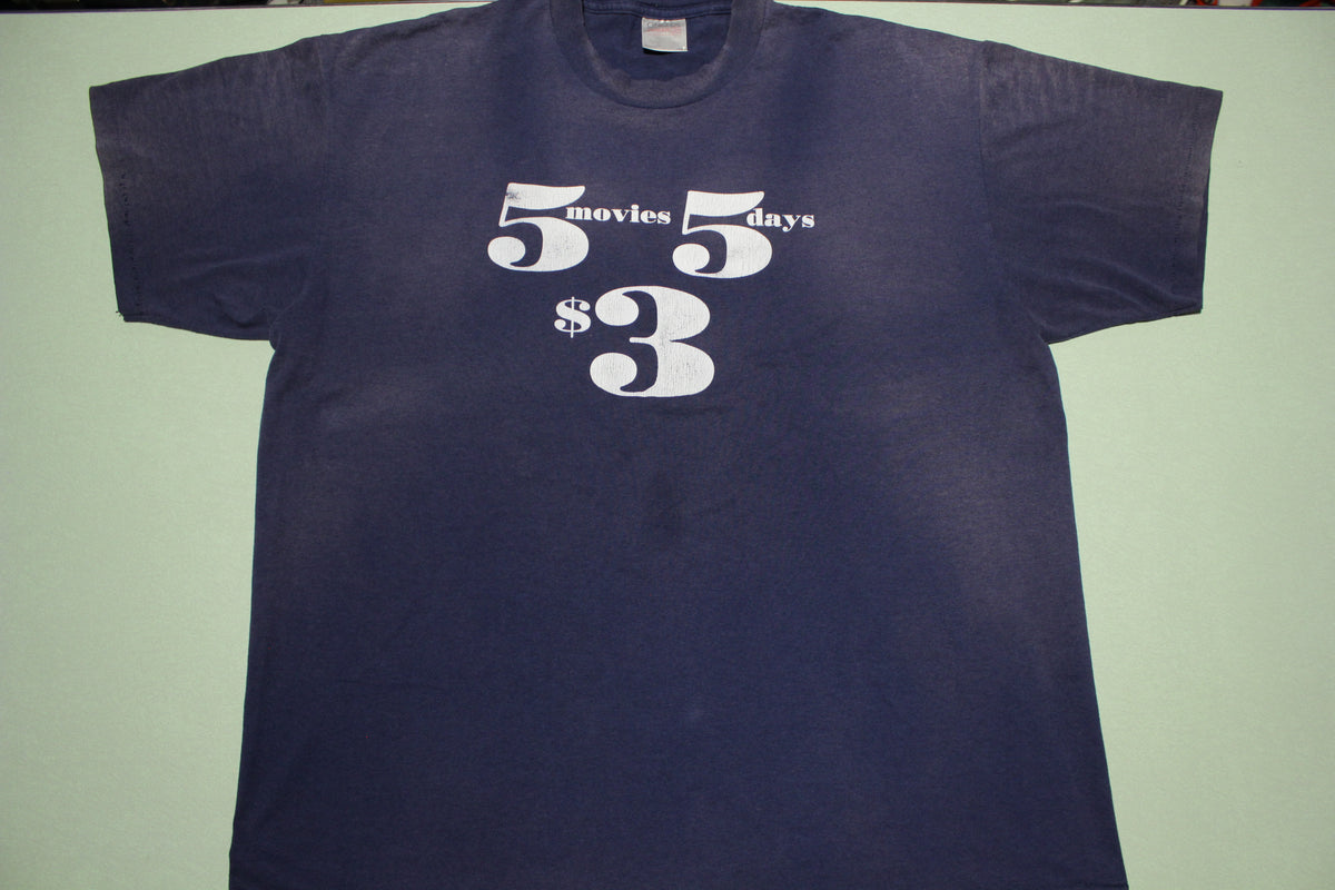 5 Movies 5 Days $3 Vintage 90's Single Stitch Oneita T-Shirt