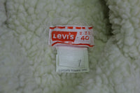 Levis San Francisco Sherpa Lined Light Washed 70's Denim Jean Jacket USA Made Type 3