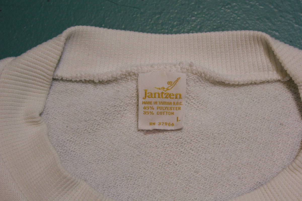 Jantzen Big Giant Pocket Anchor All Over Print 80's Vintage Crewneck Sweatshirt