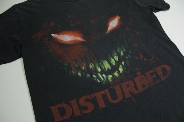 Disturbed Band 2000's Vintage Face Skull Tennessee River Concert T-Shirt