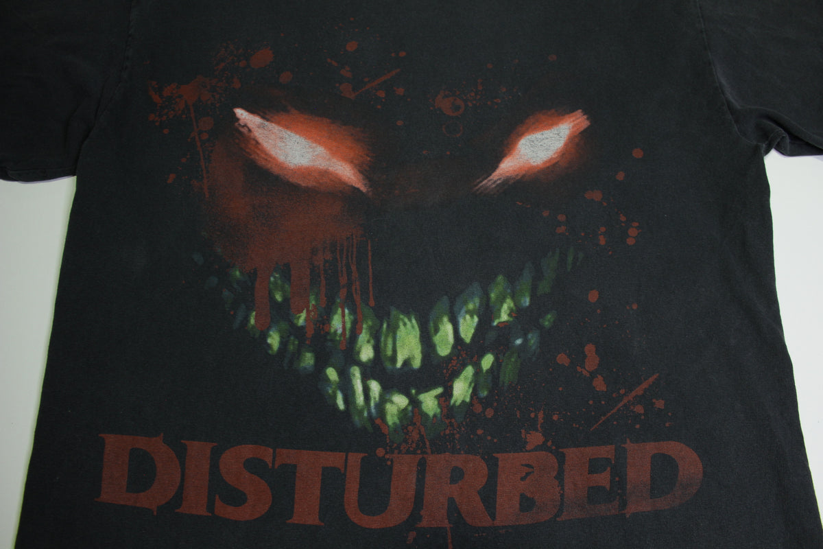 Disturbed Band 2000's Vintage Face Skull Tennessee River Concert T-Shirt