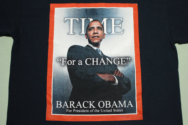 Barack Obama 2008 Time For a Change Presidential Campaign T-Shirt