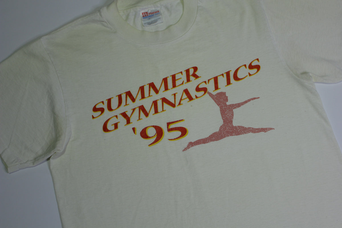 Summer Gymnastics '95 Vintage 90's Single Stitch Hanes Paper Thin T-Shirt