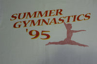 Summer Gymnastics '95 Vintage 90's Single Stitch Hanes Paper Thin T-Shirt