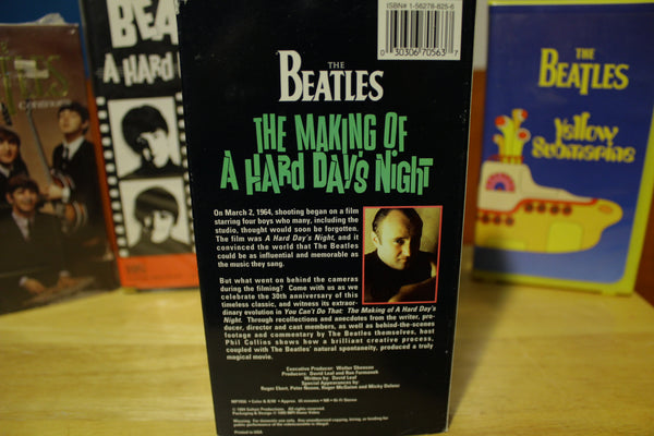 The Beatles Lot of 7 Vintage VHS Tapes Yellow Submarine Lennon Imagine Hard Days Rare