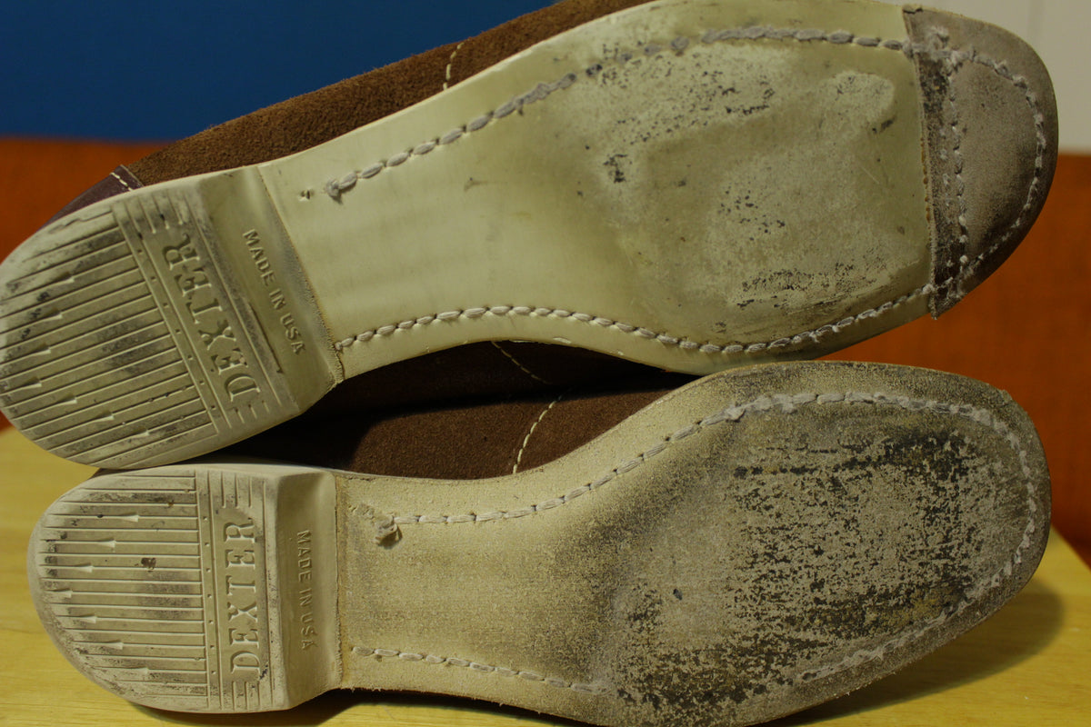 Dexter Brown Leather Vintage 60's 70's Bowling Shoes Men's Size 7.5