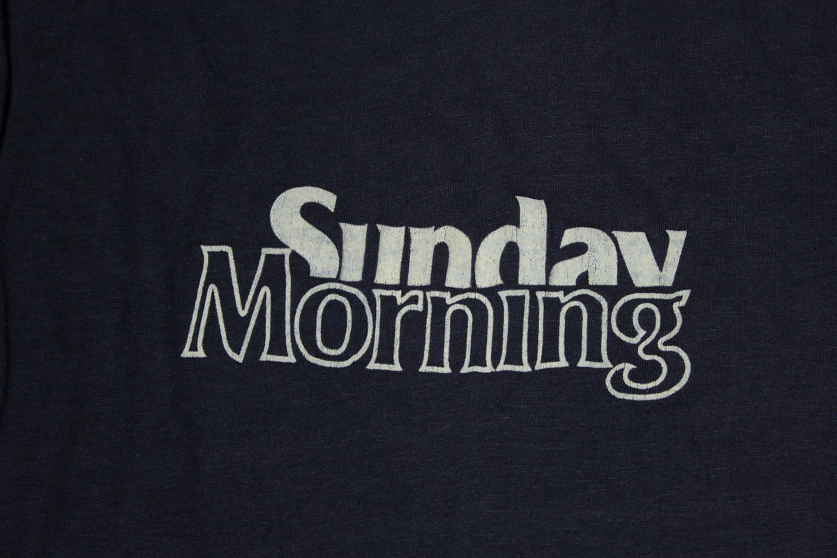 CBS Sunday Morning Vintage 70's 80's Network TV Promo T-Shirt