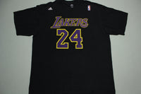 Kobe Bryant 2000's Adidas L.A. Lakers #24 Black Basketball NBA T-Shirt