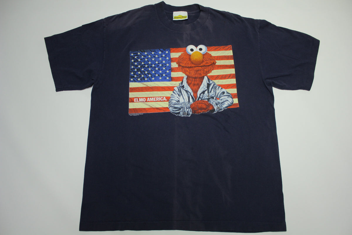 Elmo America Sesame Street Changes Vintage 90's Jim Henson Single Stitch T-Shirt
