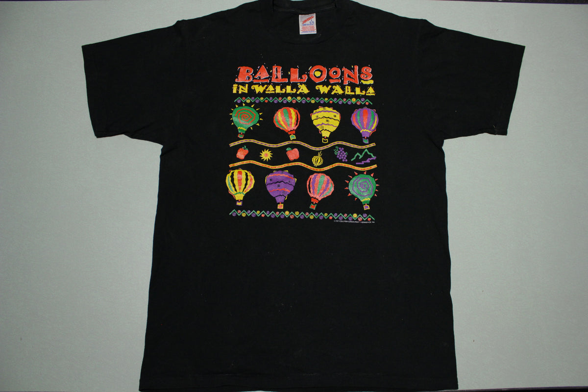 Balloons In Walla Walla Vintage 1997 Jerzees Tag T-Shirt