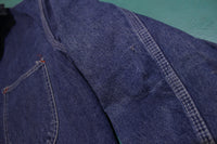 Sears 70s Work Leisure Barn Field Chore Prison Coat Blanket Lined Denim Vtg Jacket