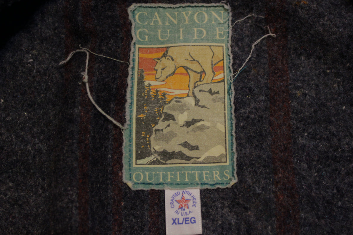 Canyon Guide Outfitters VTG 90's M Cowboy Jacket Aztec Green Black USA Made MINT