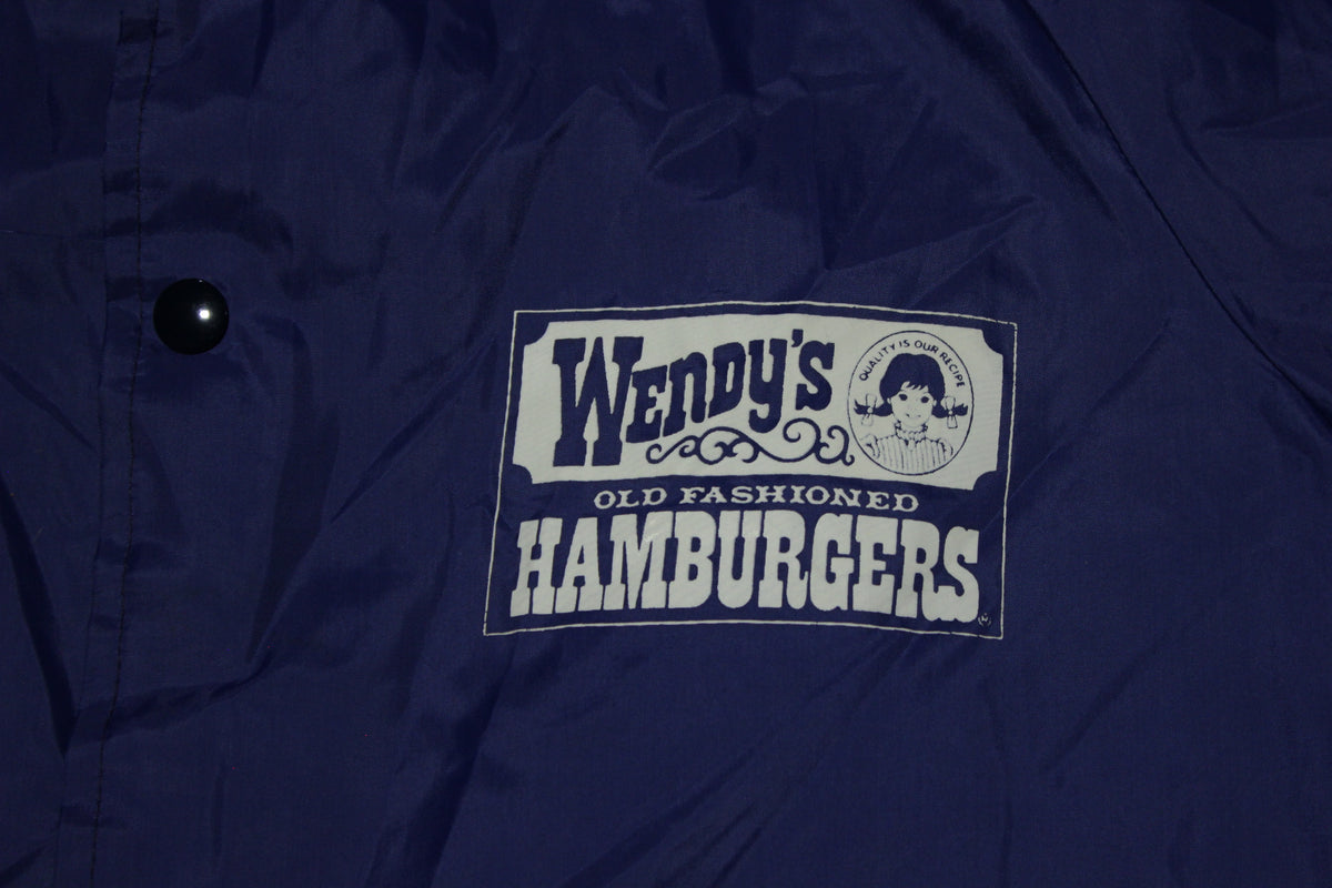 Wendy's Old Fashioned Hamburgers 1970's Vintage Track Windbreaker Fast Food Jacket