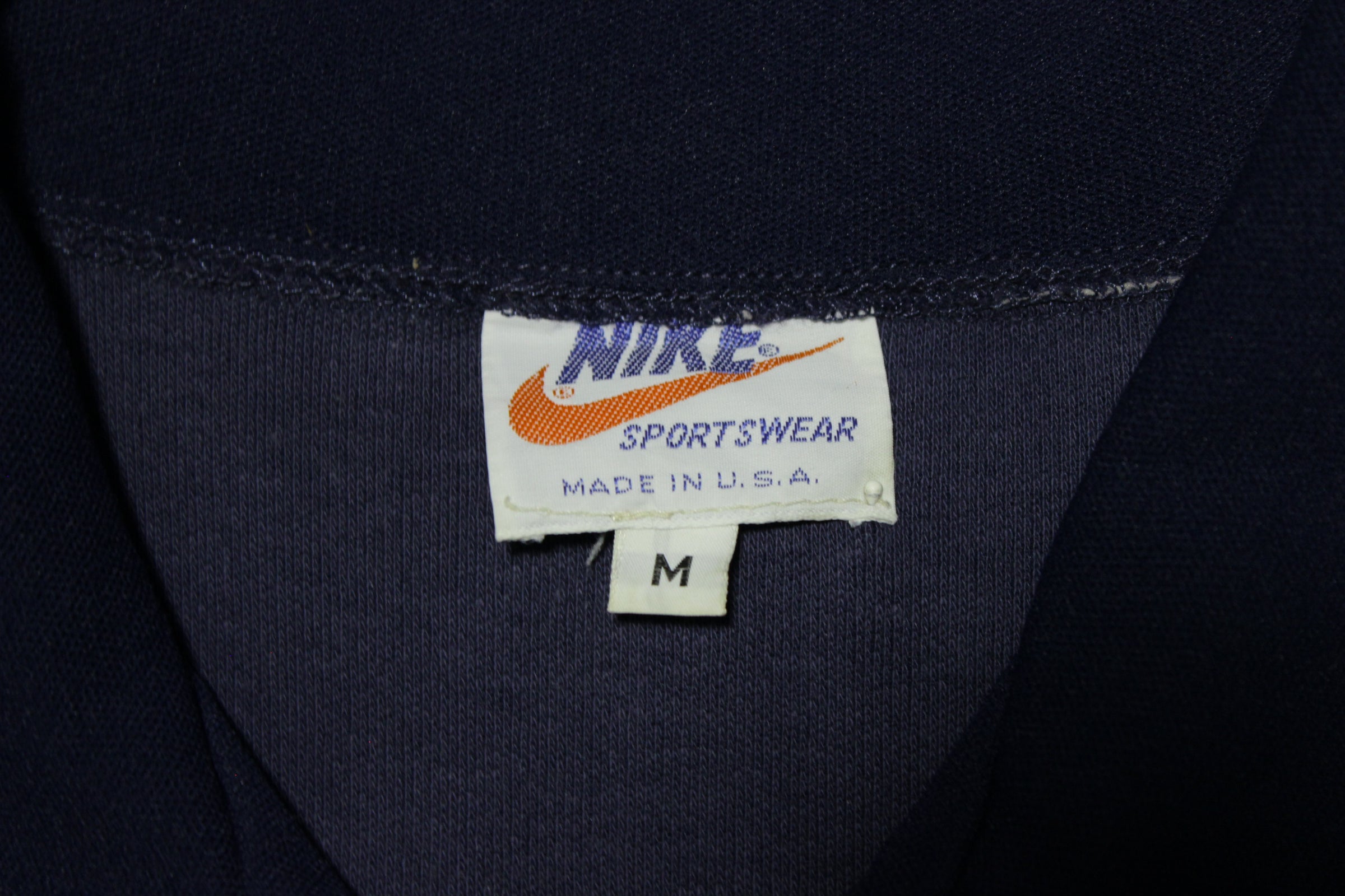 Nike Sportswear Vintage 80's Orginal White Tag Orange Swoosh Made