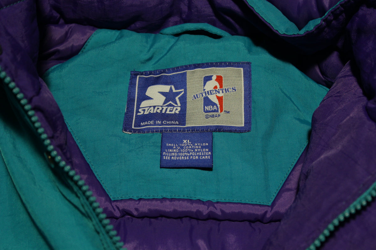 1990's Charlotte Hornets Starter Jacket., Snap