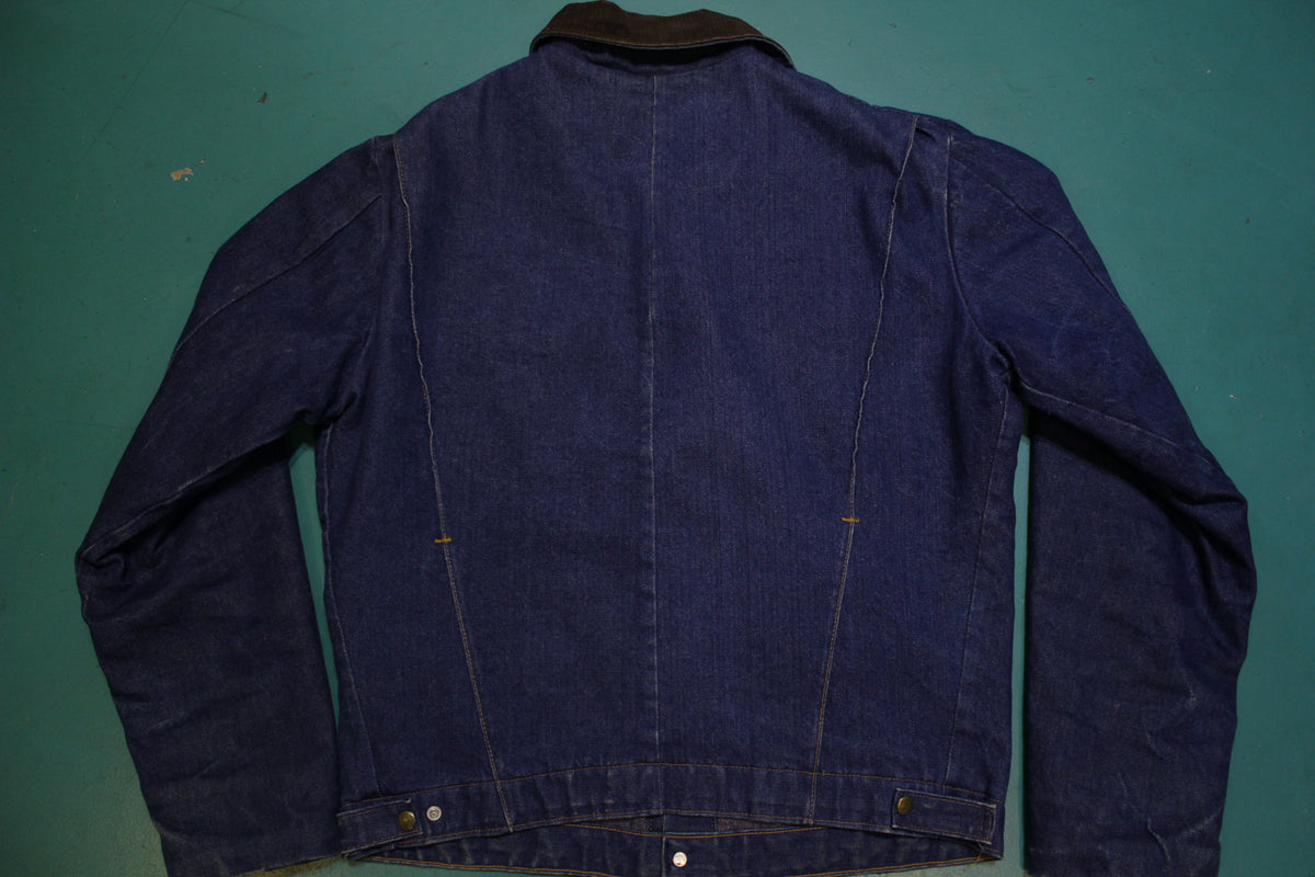 Key Imperial 70's Blanket Lined Dark Wash Jean Jacket Mint One Wash
