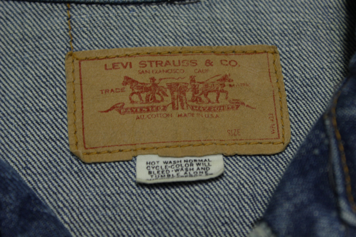 Levis Early 70's Vintage Type 3 No Side Pockets Blue Jean Old Denim Trucker Jacket