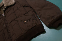Golden Fleece 70's Made in USA Brown Bomber Western Jacket Warm!!