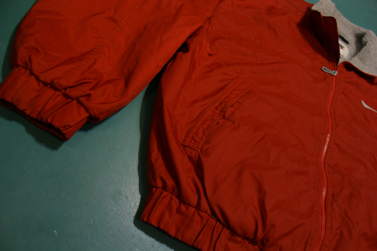Nike 90's Swoosh Vintage Fleece Lined Windbreaker Red Bomber Jacket 19 –  thefuzzyfelt