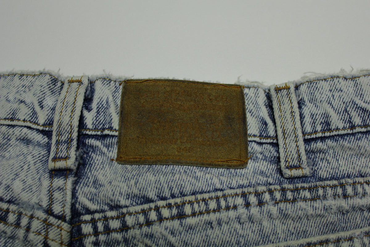 Levis 540 Leather Tab Patch Vintage 90's Made in USA Denim Grunge Acid Washed Jeans