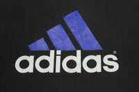 Adidas 1990's Flag Spellout Vintage Faded Black T-Shirt