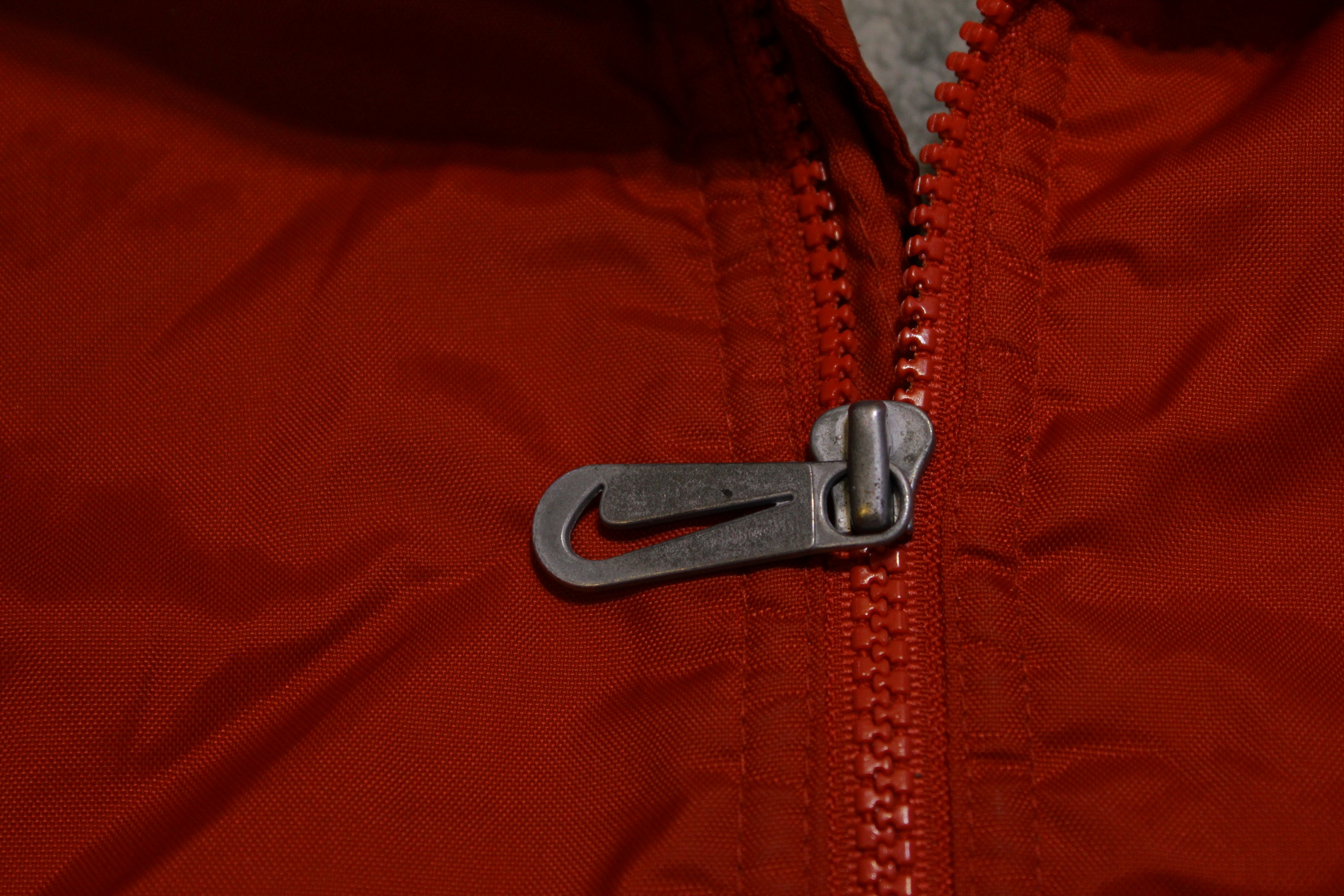 Nike 90's Swoosh Vintage Fleece Lined Windbreaker Red Bomber