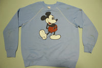 Mickey Mouse Disney Classic Baby Blue 80s Vintage Crewneck Sweatshirt