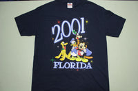 Disney 2001 Florida Mickey Donald Goofy Vintage Deadstock T-Shirt