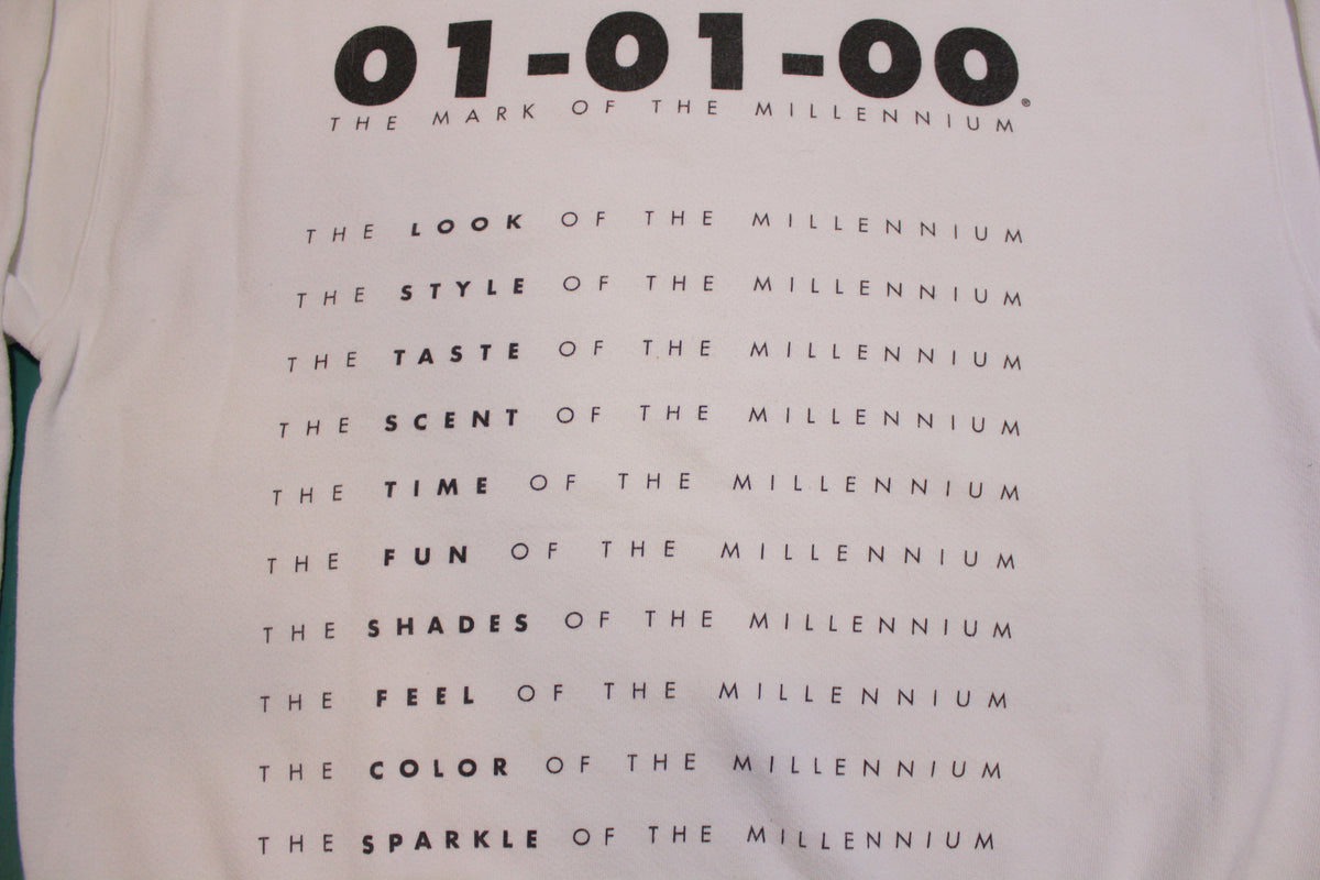 The Mark of the Millenium 01-01-00 Lee Sport Made in USA Vintage Sweatshirt