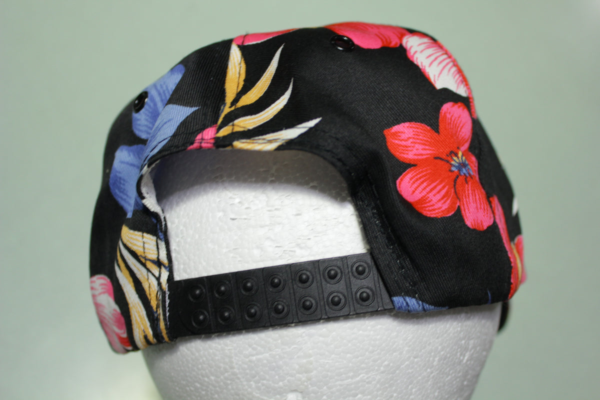 Floral Flower San Sun Vintage 90's Golf Trucker Snapback Adjustable Hat
