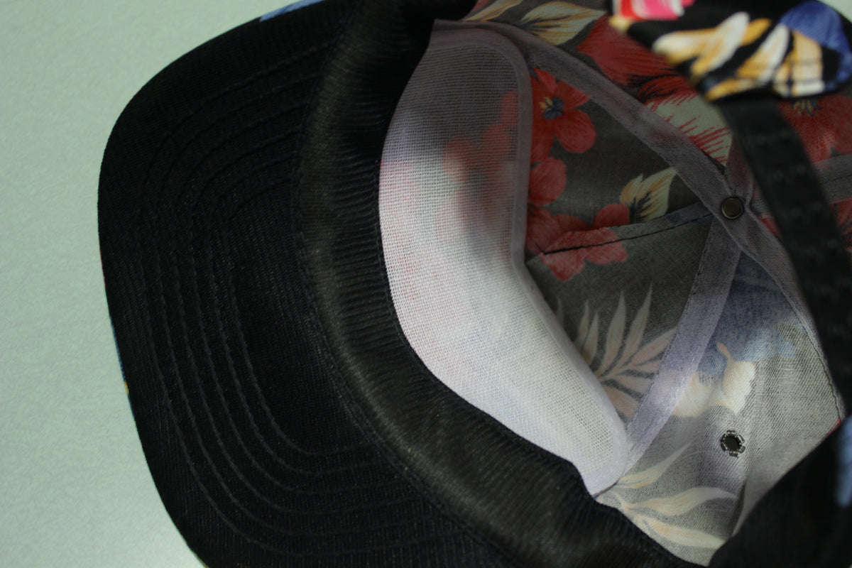 Floral Flower San Sun Vintage 90's Golf Trucker Snapback Adjustable Hat