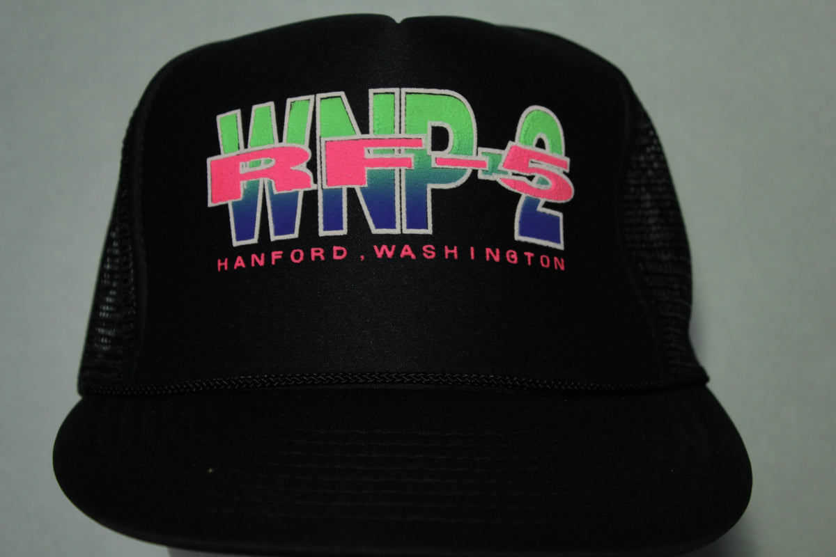 WNP-2 RF-5 Hanford WA Nuclear Power Vintage 90's Trucker Snapback Adjustable Hat