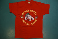 United States Marine Corp Bulldog 80's Vintage Single Stitch T-shirt USMC Screen Stars