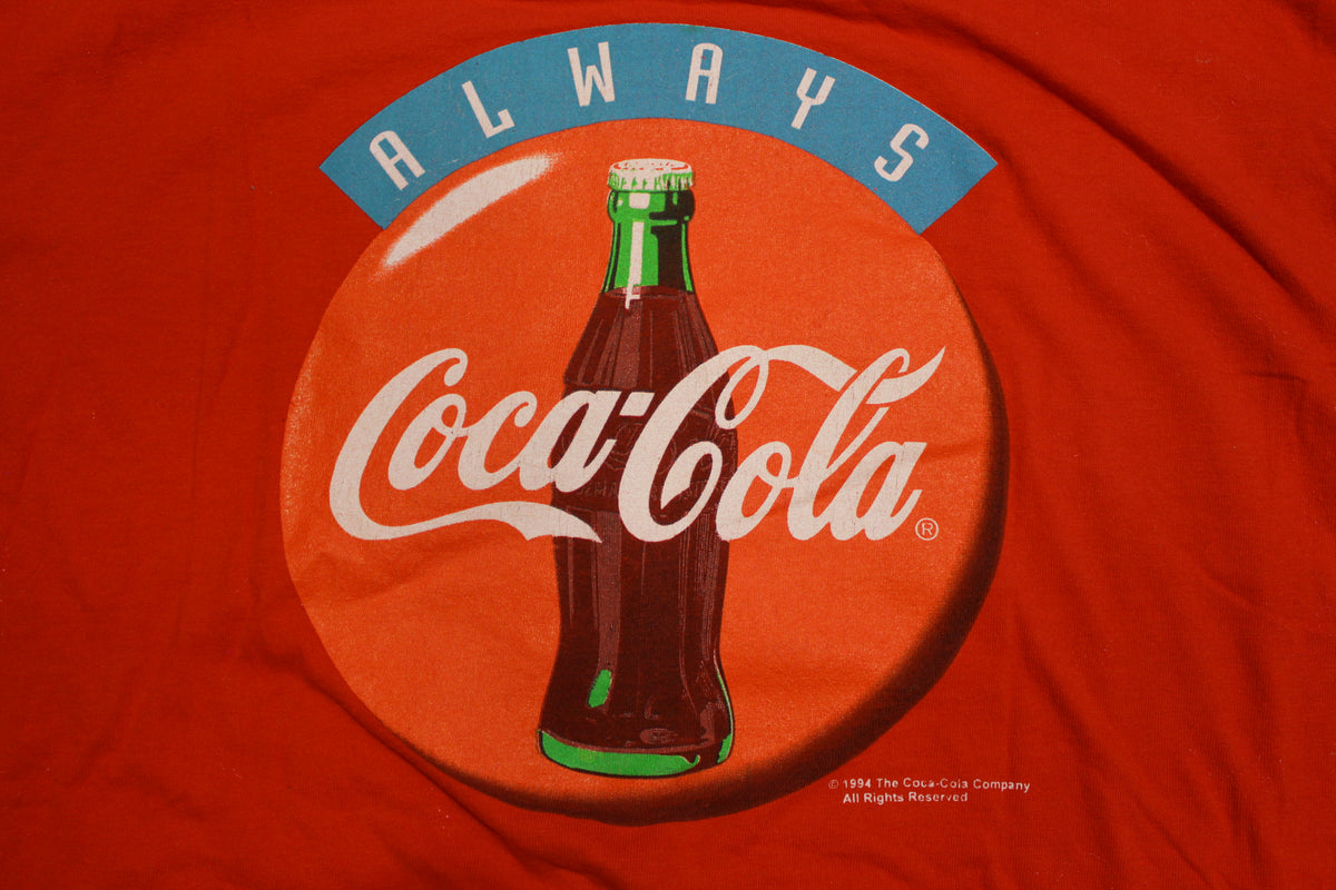 Always Coca-Cola 1994 Front and Back Graphic Vintage 90's T-shirt
