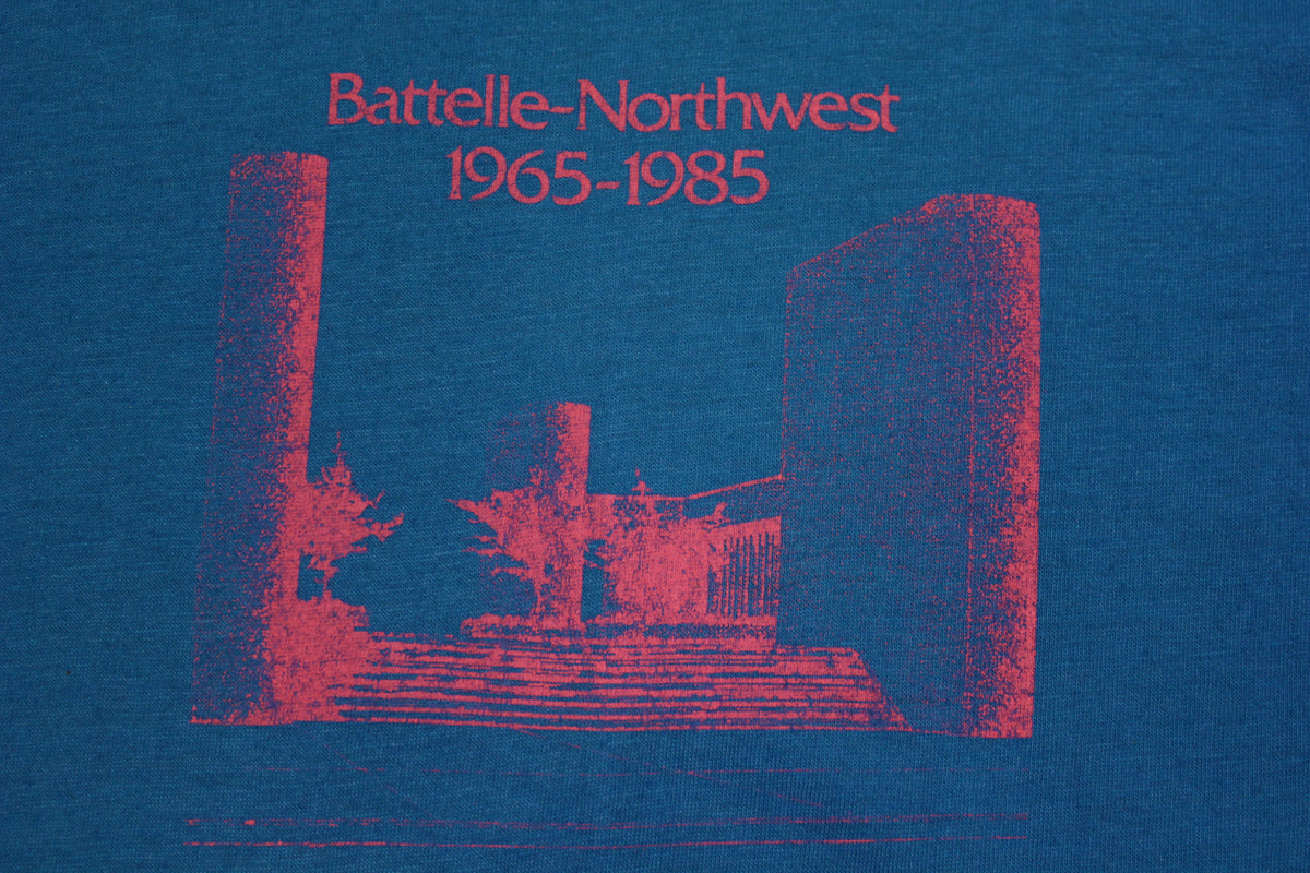 Battelle Northwest 1965-1985 Hanes Single Stitch Made in USA 80s Vintage T-shirt